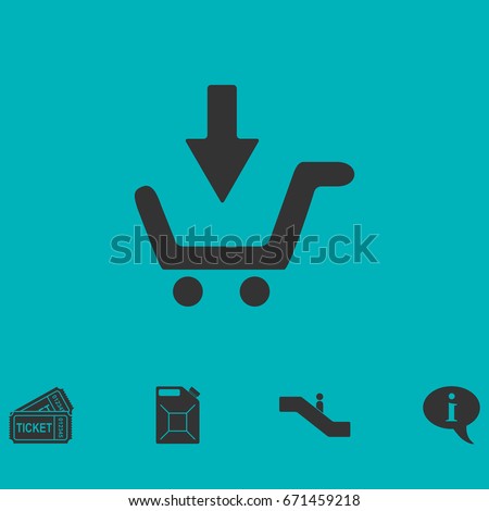 Online shopping icon flat. Simple vector symbol and bonus icon