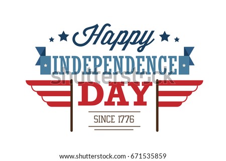 vector america independence day illustration on a white background