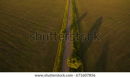 Beautiful landscape view from above