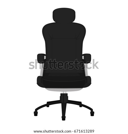 Isolated desk chair on a white background, vector illustration