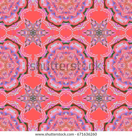 Baroque vintage damask seamless pattern in violet and pink colors. Luxury classic ornament, royal victorian texture for wallpapers, print, textile or fabric. Vector illustration.