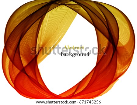 Abstract background with orange waves