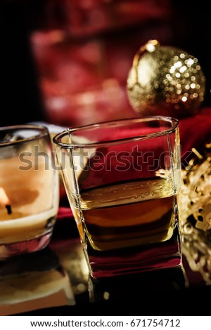 It is a picture of the moment when we all decorating our homes and waiting for Christmas, a moment of happiness and joy and having a drink for a better mood.