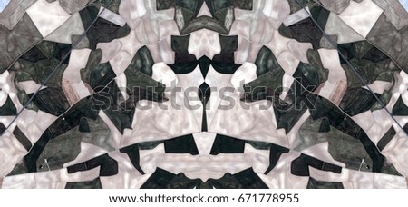 Structure green, black and white,Tribute to Dalí, abstract symmetrical photograph of Spain fields from the air ,artistic representation of human labor camps, aerial view,abstract expressionism,mirror 
