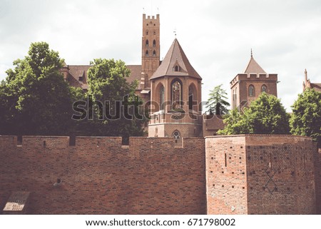 Malbork castle in Poland/toned photo