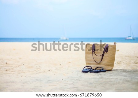 Summer time and background of sea and sand