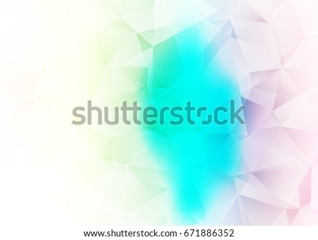Light Multicolor, Rainbow vector polygon abstract background. Modern geometrical abstract illustration with gradient. The textured pattern can be used for background.
