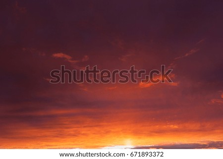 Vibrant sunset clouds sky scape