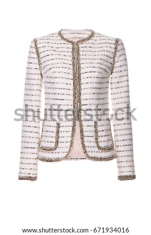 Women's elegant jacket isolated on white