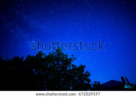 long exposure of the stars at night