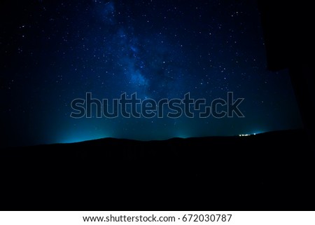 long exposure of the stars at night