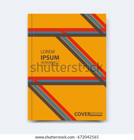 Abstract vector design for cover, poster, banner, flyer, business card, magazine annual report, title page, brochure template layout or booklet .A4 size with geometric shapes on white background.