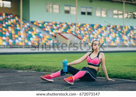 drinking water after running