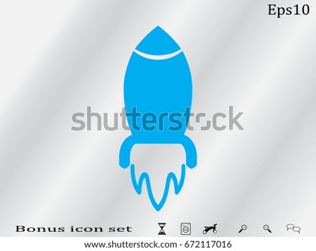 rocket, icon, vector illustration eps10
