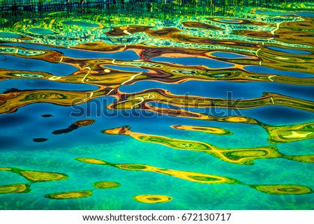 Water surface in pools as a color abstract background -  Abstract color background