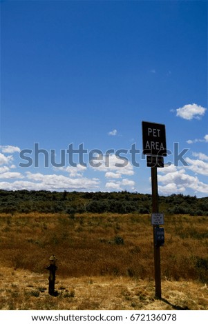 Pet Area Sign