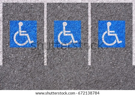 handicapped parking area
