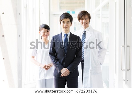 portrait of asian doctor in hospital