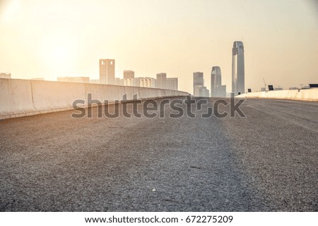 Guangzhou city scenery, road background