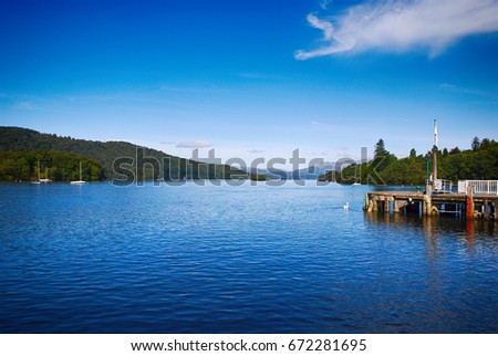 Windermere, Lake District United Kingdom Royalty-Free Stock Photo #672281695