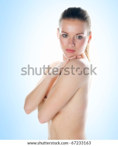 beauty picture of young woman with soft skin