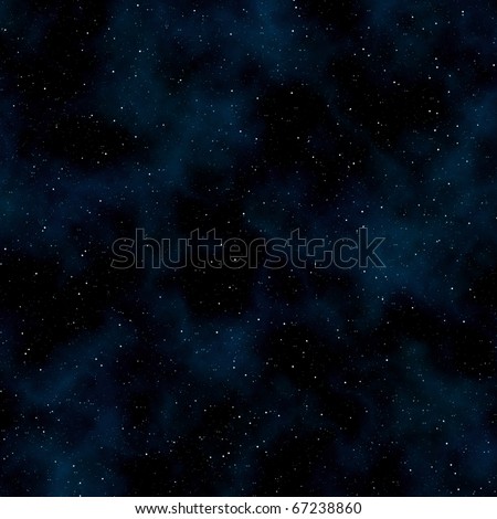 Abstract space background: stars and nebulas. Square