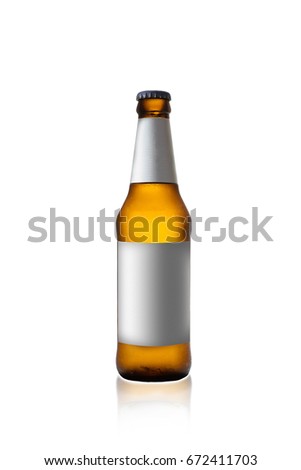 bottle of beer with blank lable