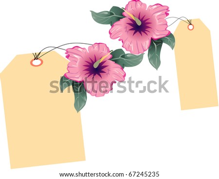 invitation card and orchids
