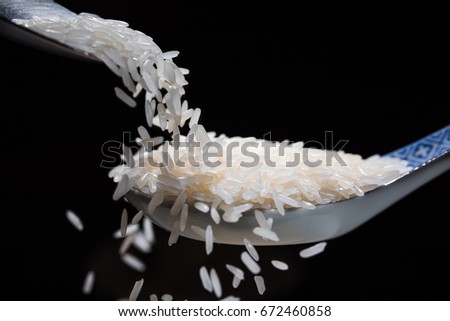 Rice in Chinese Spoon