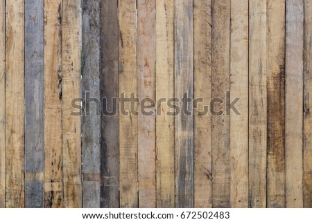 Background Row of old classic wooden wall, which is taken from a house that also contains stains.