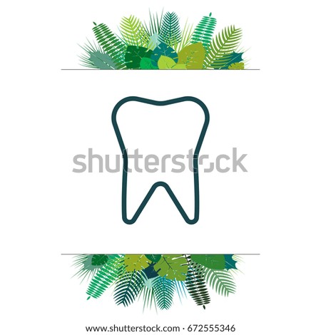 tooth line icon. vector illustration