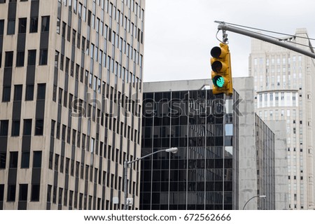 Green Traffic Light in New York City Streets	