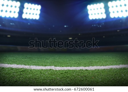 Soccer stadium Royalty-Free Stock Photo #672600061