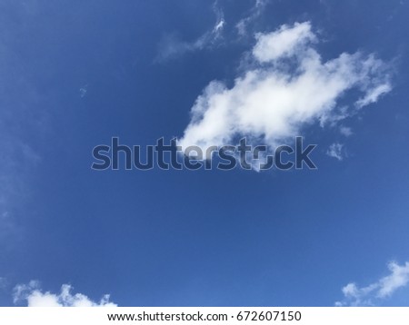 amazing beautiful bright blue sky and fluffy cloud in day light, look like magical painting art, hope and dream and cheer up concept