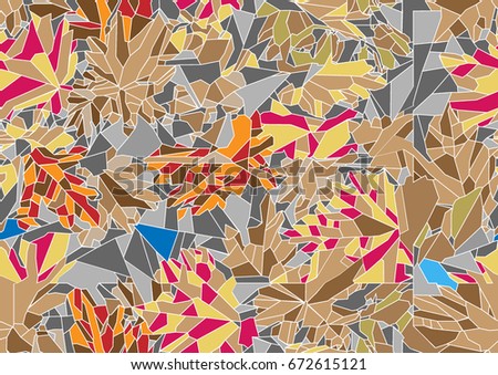 Bright leaves with a white stroke