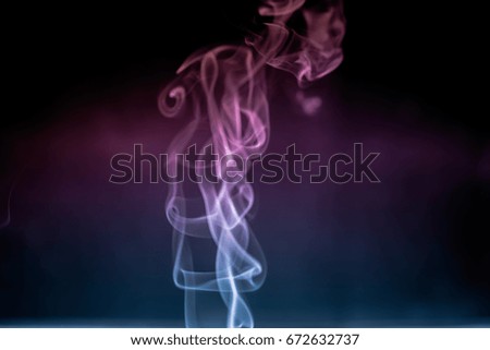 Real photographed abstract colorful smoke