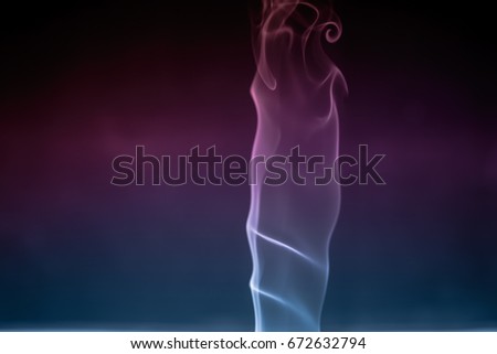 Real photographed abstract colorful smoke