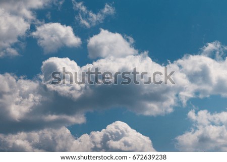 White clouds on a blue sky