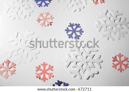 Multi Colored Snowflakes