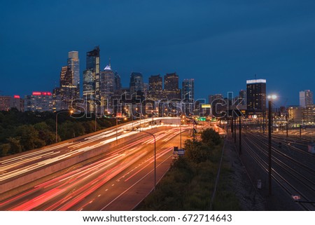 Philadelphia city at night