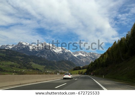 Motorway in the Alps (Austria)