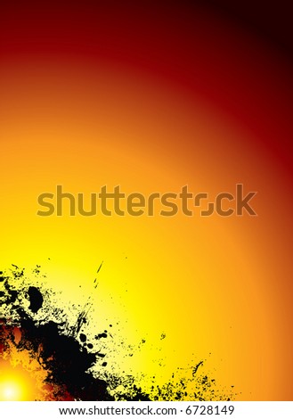 red hot sun explosion background with red and yellow hues