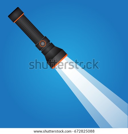 Flashlight icon background isolated Vector