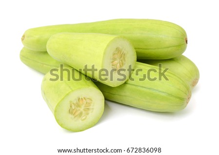 Fresh Cassaba melon fruits isolated on white background