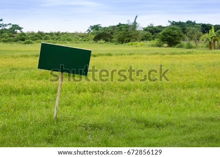 Sign on the field.