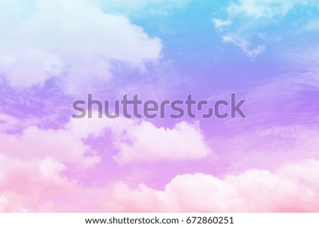colorful cloud and sky abstract background, pastel color