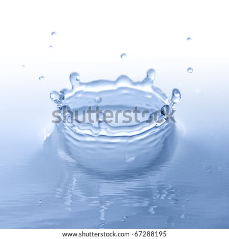 blue water splash with wave effect