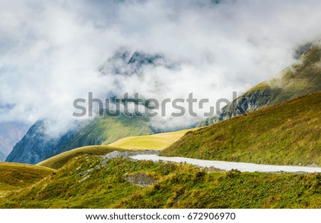 Captivating scene of the main Caucasus ridge. Gorgeous day and picturesque scene. Location place Gudauri village, Georgia country, Europe. Wonderful image of wallpaper. Explore the world's beauty.