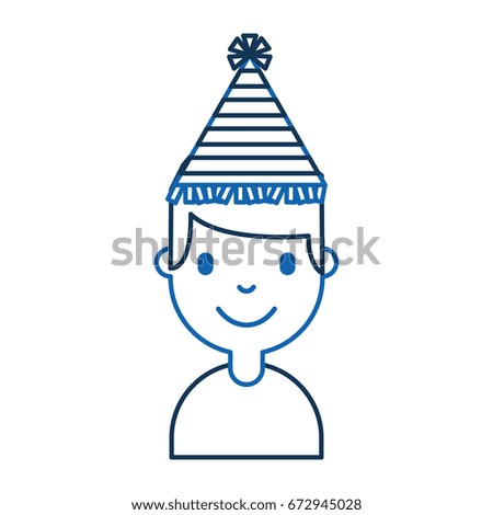 young man with party hat avatar character