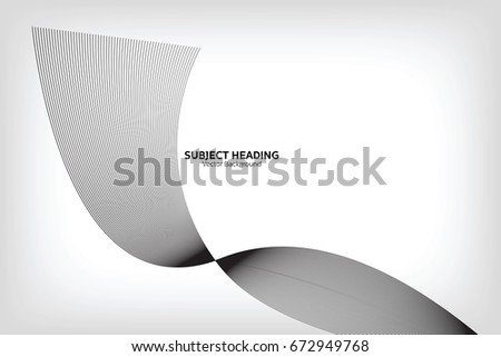Abstract Modern Line, Grey Line, Subject Heading Text Area